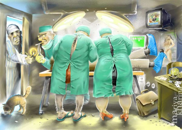 Врач карикатура