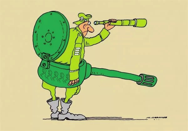 Танкист карикатура