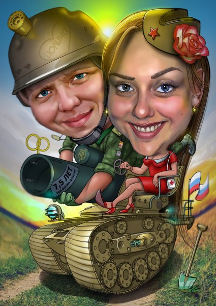 Танкист карикатура