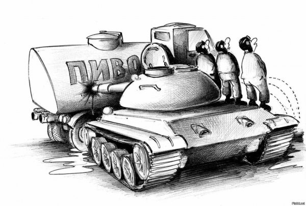 Танкист карикатура