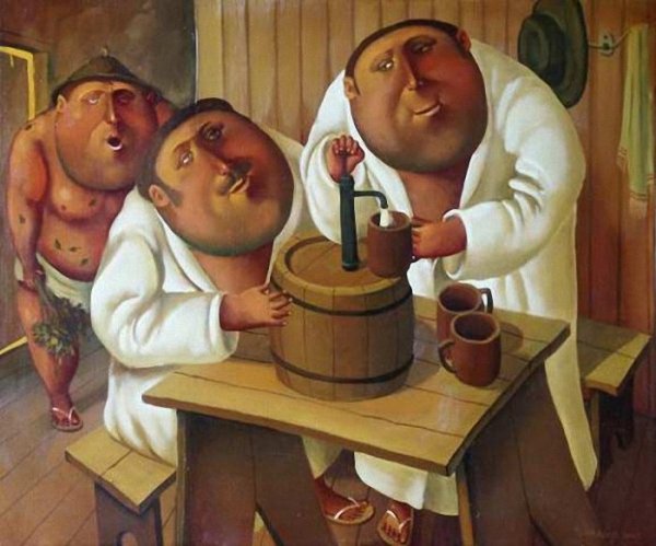 Баня картины художников