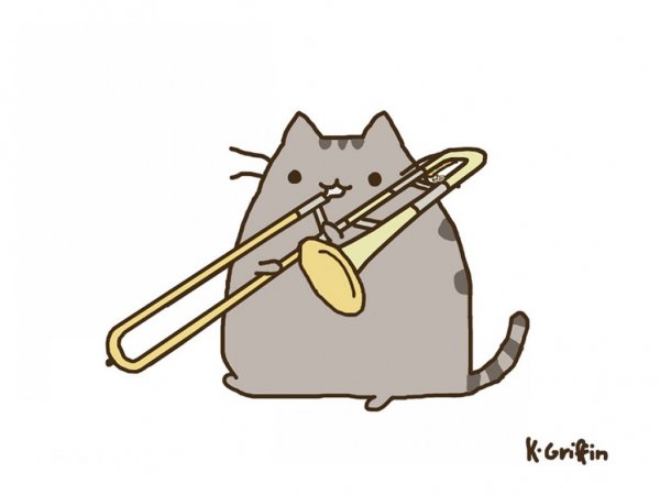 Котик с тромбоном