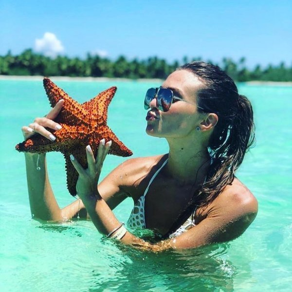 Фотосессия с морской звездой