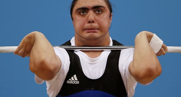Смешные лица штангистов