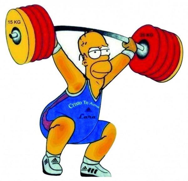 Спортсмен со штангой
