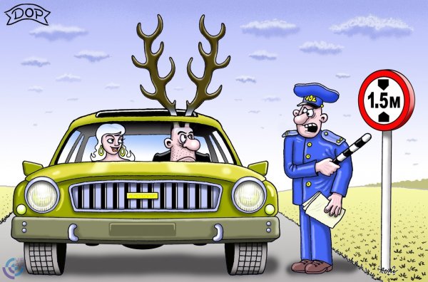 Водитель карикатура