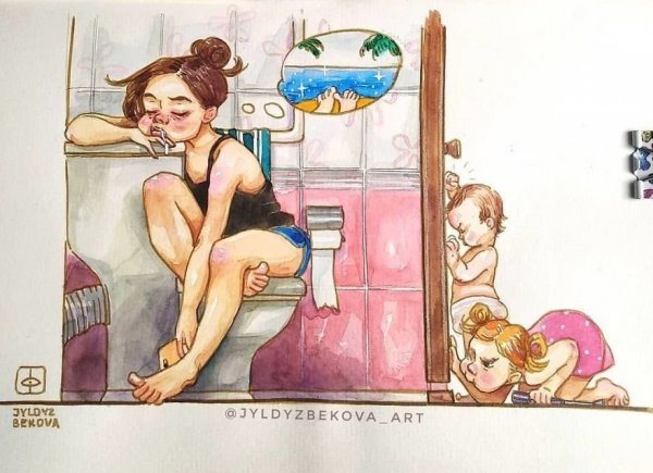 Рисунок мамы смешной