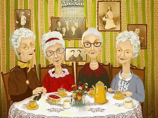 Четыре подруги в старости