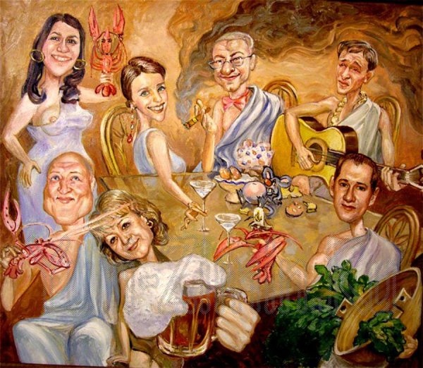 Застолье карикатура