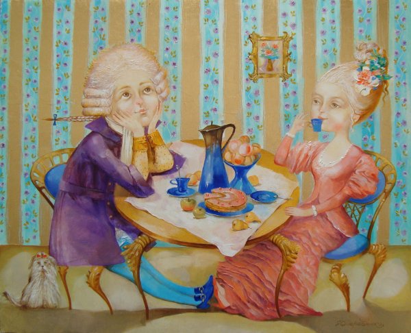 Подружки за чашкой чая