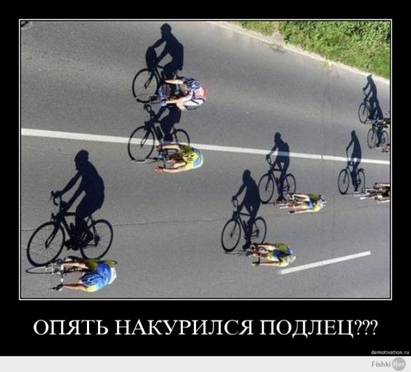 Велосипедисты на тандеме смешно