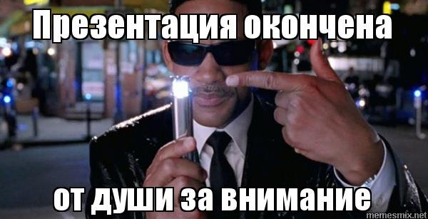 Завершение презентации