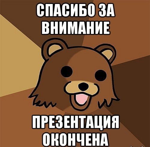 Завершение презентации