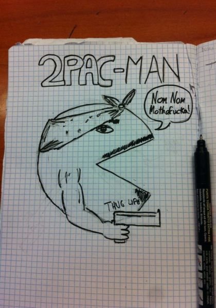 Прикольные рисунки в тетради