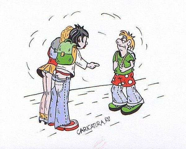 Подросток карикатура