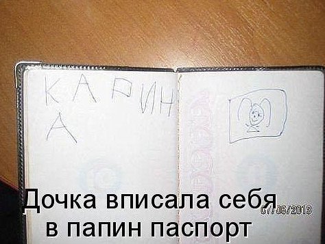 Надпись паспорт