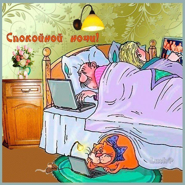 Открытки спокойной ночи прикольные