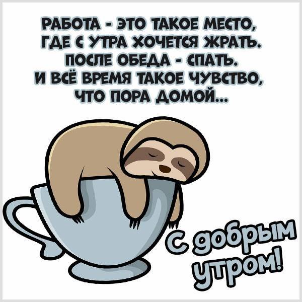 Смешные открытки с добрым утром на работе