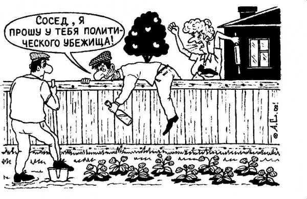 Карикатуры на соседей в деревне