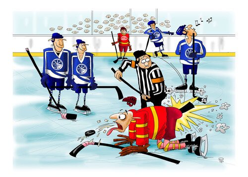 Хоккей карикатура