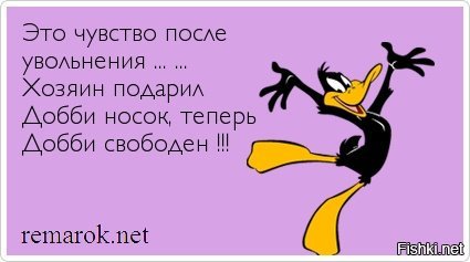 Поздравляю с увольнением