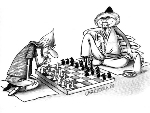 Шахматист карикатура