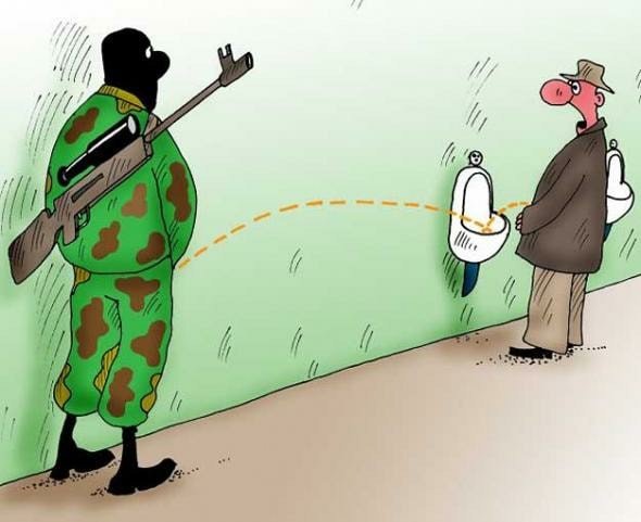 Карикатура стрельба