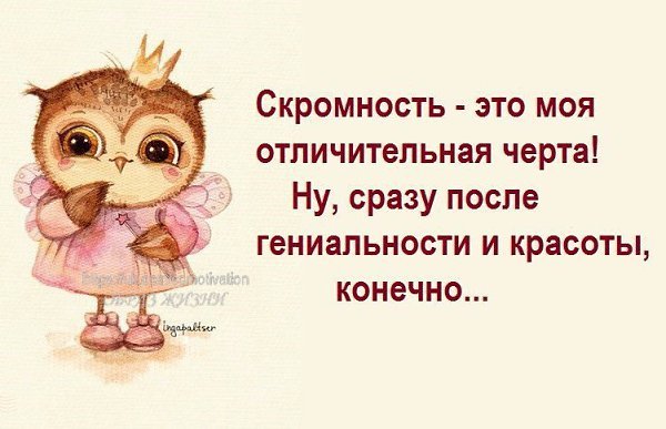 Высказывания про скромность смешные