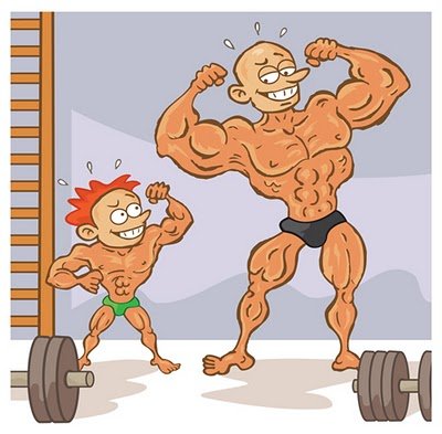 Культурист шарж