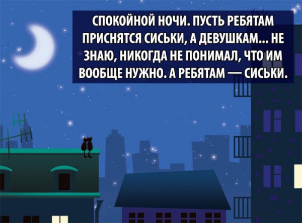 Спокойной ночи прикольные