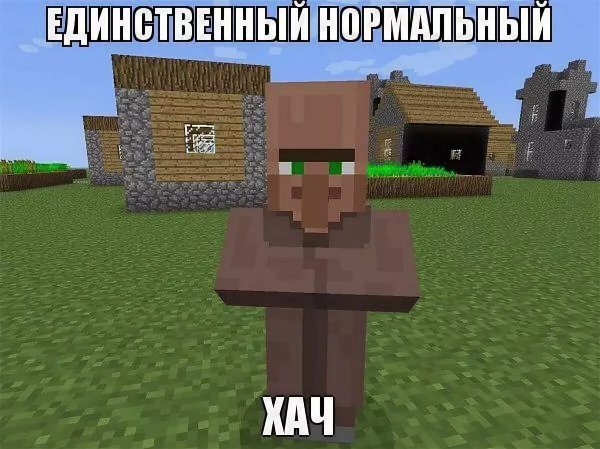 Мемы про жителей в МАЙНКРАФТЕ