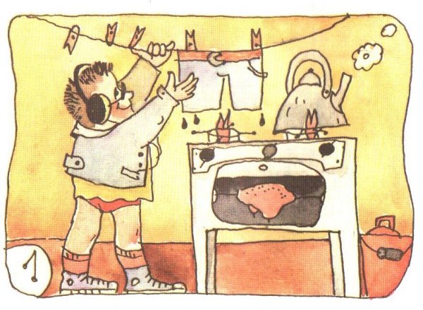 Не сушите над плитой вещи