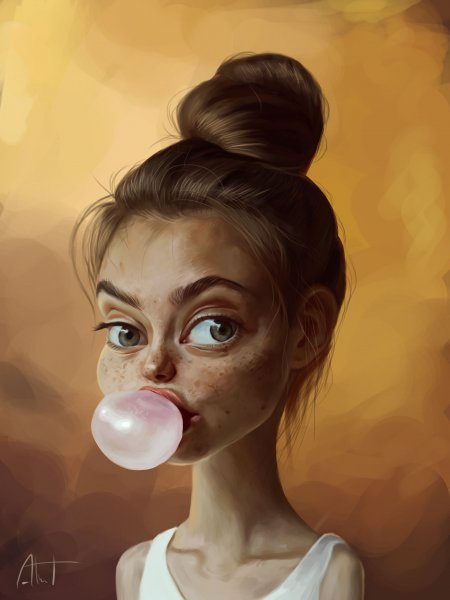 Прикольная девочка арт