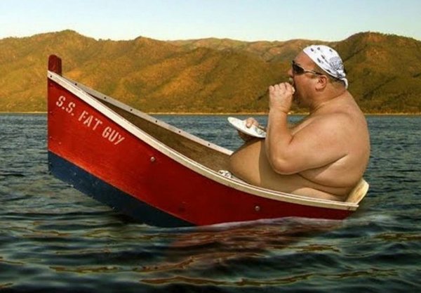 Мужик на лодке