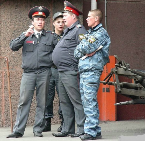 Российские полицейские толстые