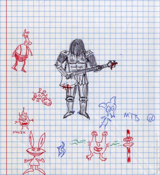 Рисунки в тетради