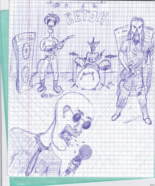 Смешные рисунки ручкой в тетради