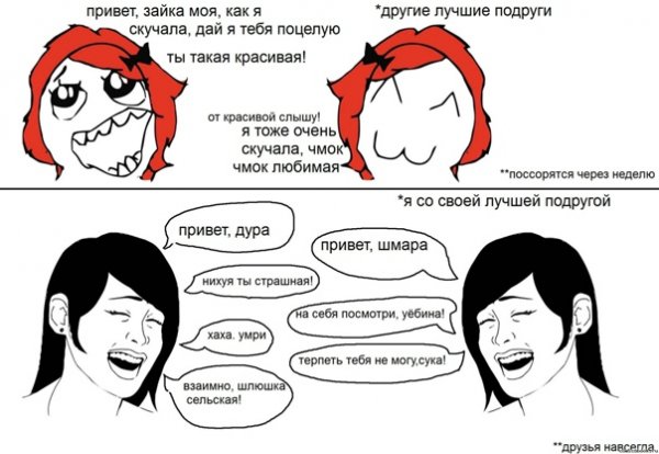 Мемы про подруг смешные