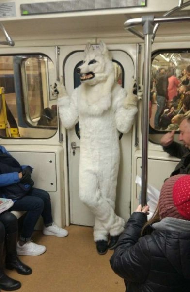 Фото чудиков в Московском метро