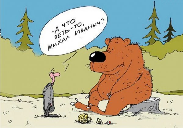 Медведь карикатура