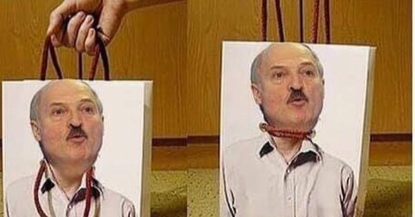 Карикатура на Лукашенко и Путина