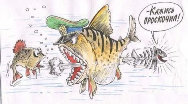 Щука карикатура