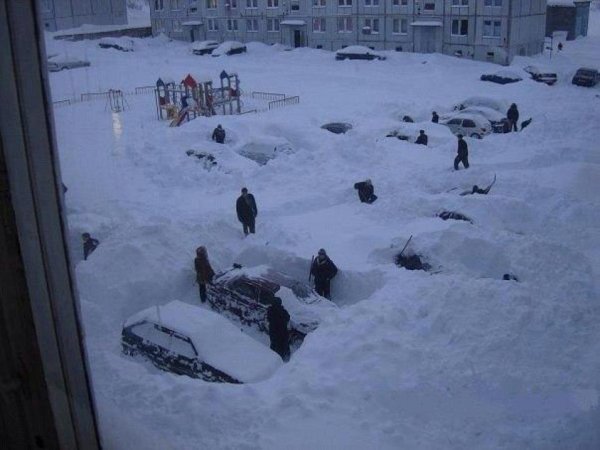 Смешное про снегопад