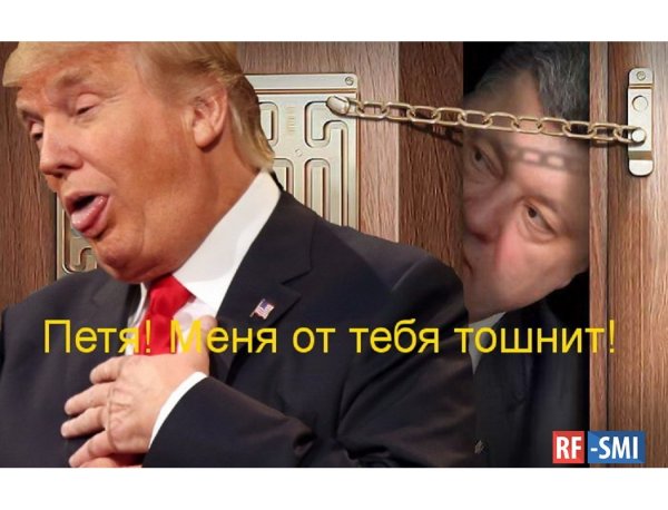Карикатура на Порошенко Трампа