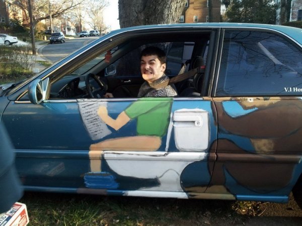 Смешные рисунки на авто
