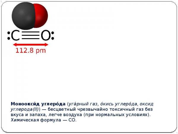 Монооксид углерода формула