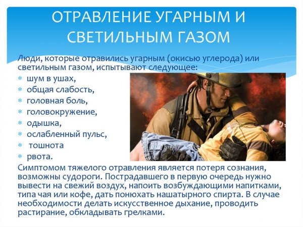 Отравление угарным газом симптомы