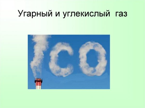 УГАРНЫЙ ГАЗ И углерод