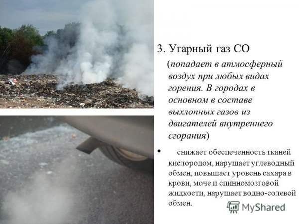 Источник загрязнения угарного газа