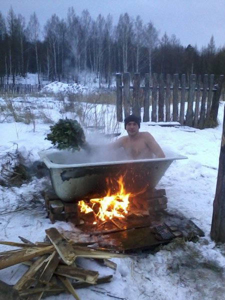Ванна на костре